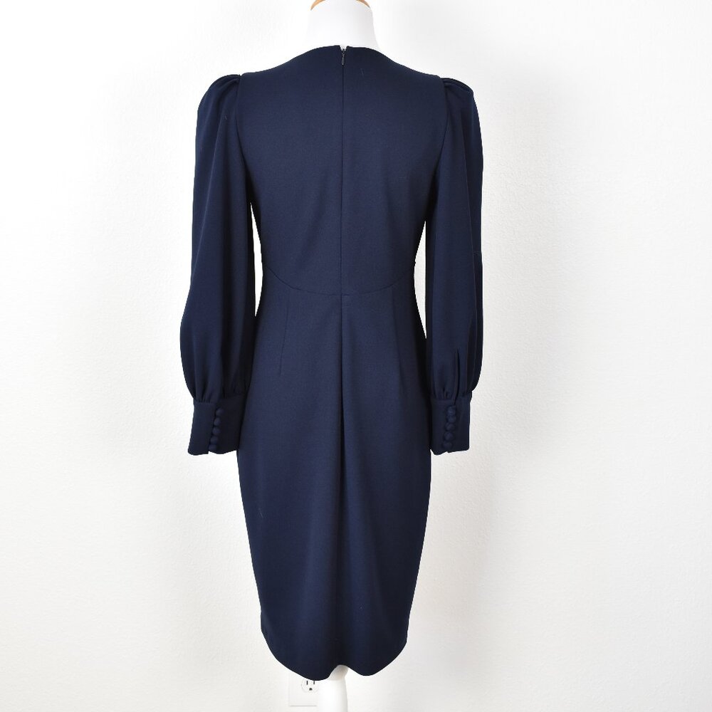 Calvin Klein Long Sleeve Sheath Dress Navy - 6 - Picture 7 of 10